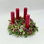 Indlæs billede i gallerivisning, Adventskrans med bloklys
