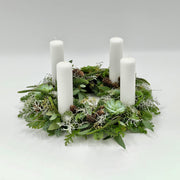 Adventskrans med bloklys